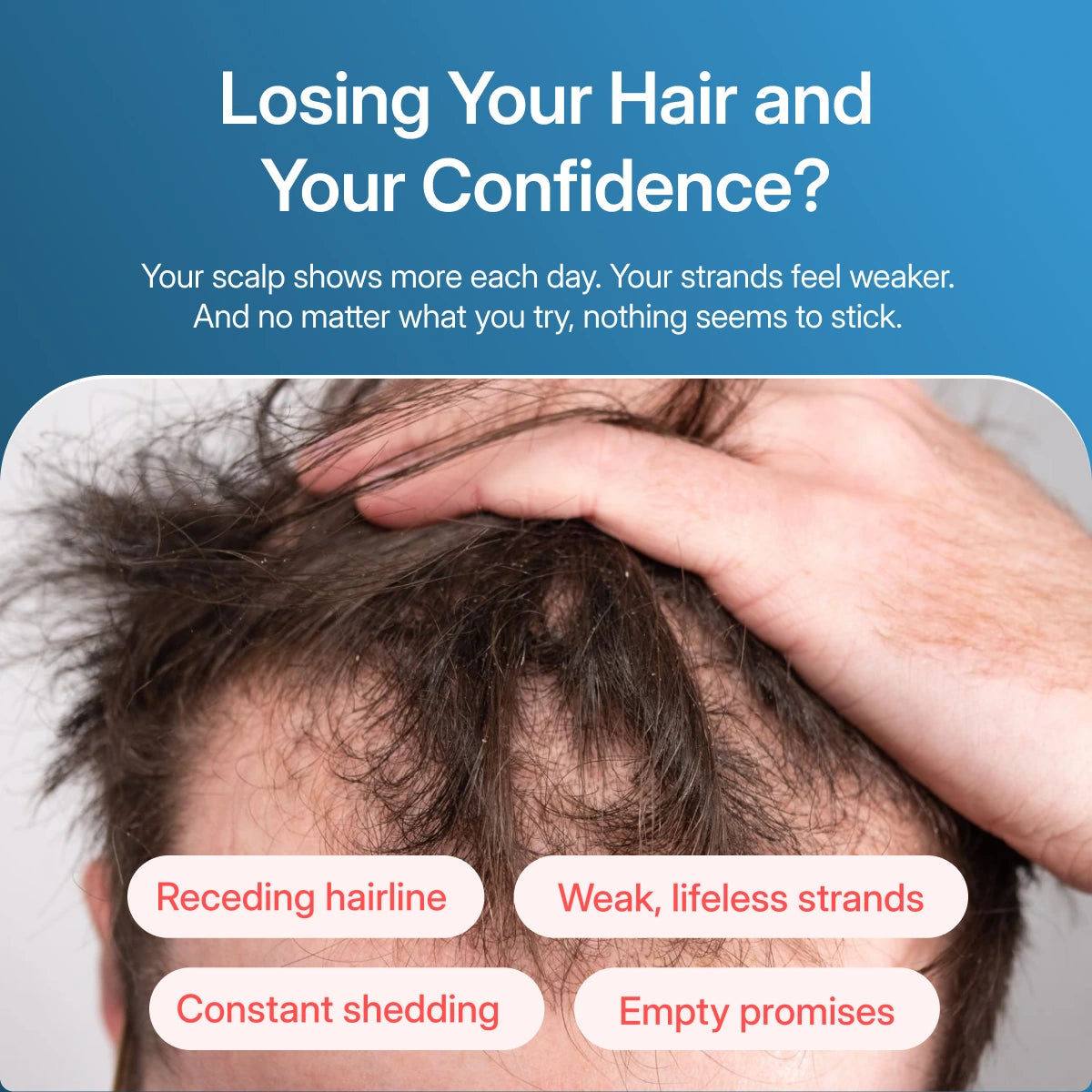 Fórmula avanzada para el crecimiento del cabello con péptidos de cobre